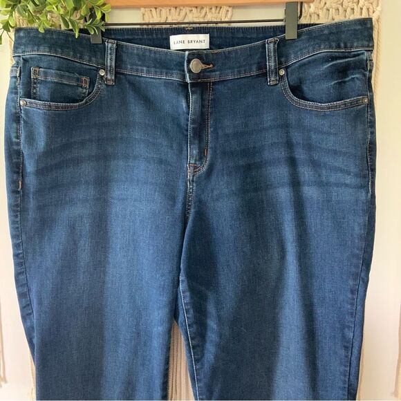 LANE BRYANT Signature Fit Flex Magic Waistband Mid Rise Boot Cut Jeans Dark 20 - Picture 3 of 9